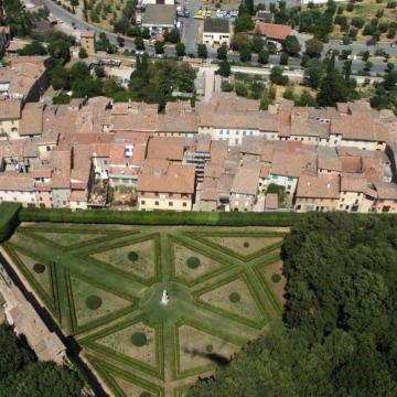 veduta aerea di san quirico d'orcia