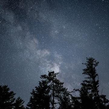 Il cielo stellato dall'osservatorio