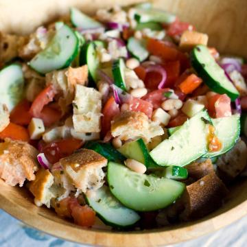 a typical dish of panzanella