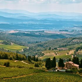 Vista del paesaggio di Rapolano