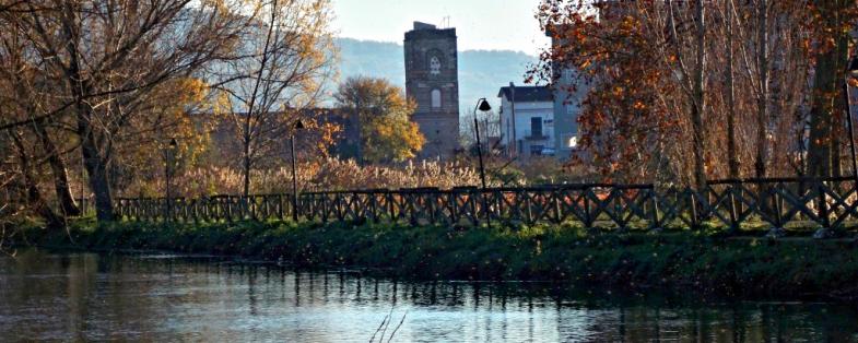 landscape of via Francigena in Telese