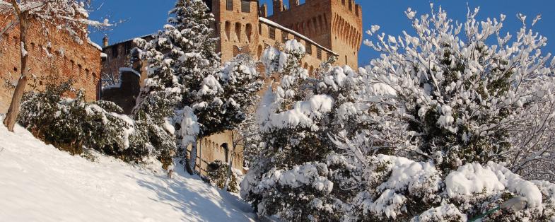 Vista di Gradara d'inverno