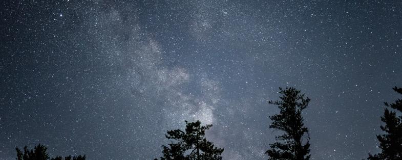 Il cielo stellato dall'osservatorio