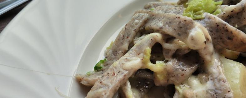 a plate of pizzoccheri from Valtellina